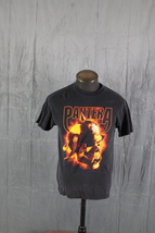 Retro Band Shirt - Pantera Flaming Pig Skull Graphic - Men&#39;s Medium - £38.75 GBP