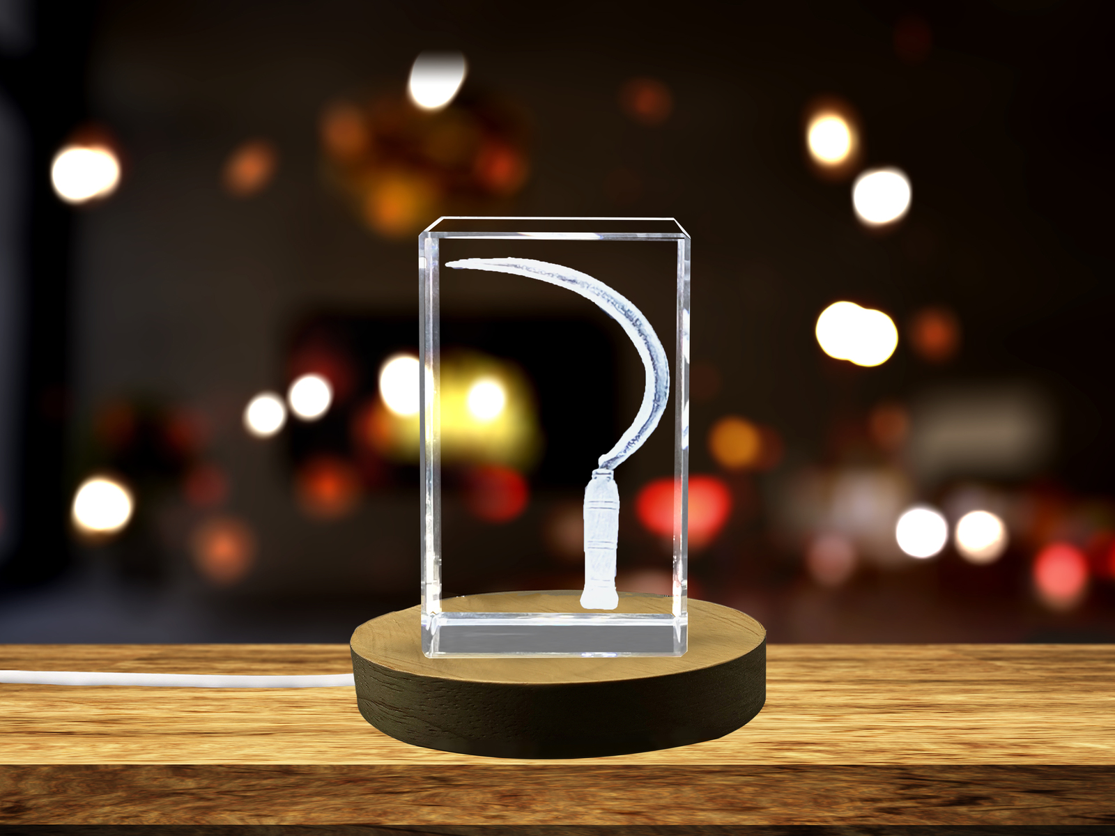 LED Base included | Cultivating Nature's Bounty - Crystal Garden Sickle