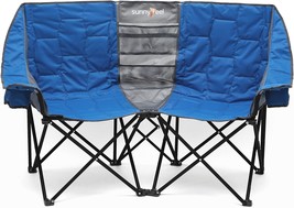 Sunnyfeel Folding Double Camping Chair, Oversized Loveseat Chair, Heavy Duty - £86.40 GBP