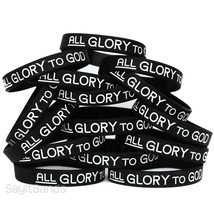 20 All Glory to God Wristbands - Inspirational Silicone Bracelets Religous Bands - £14.71 GBP