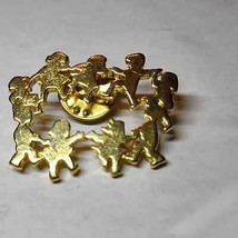 Children&#39;s circle of unity gold brooch/pin - $23.76