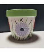 Starbucks Barista 2003 Floral Flower Pot Planter - $46.74