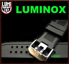 Luminox 23mm FP.L.ES Watch Rubber Band Navy Seal 3050/3950/8800 . SILVER BUCKLE - $15.99