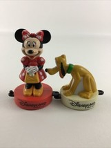 Disneyland Paris McDonald&#39;s Stamper Figures Minnie Mouse Pluto Lot Vinta... - $13.81