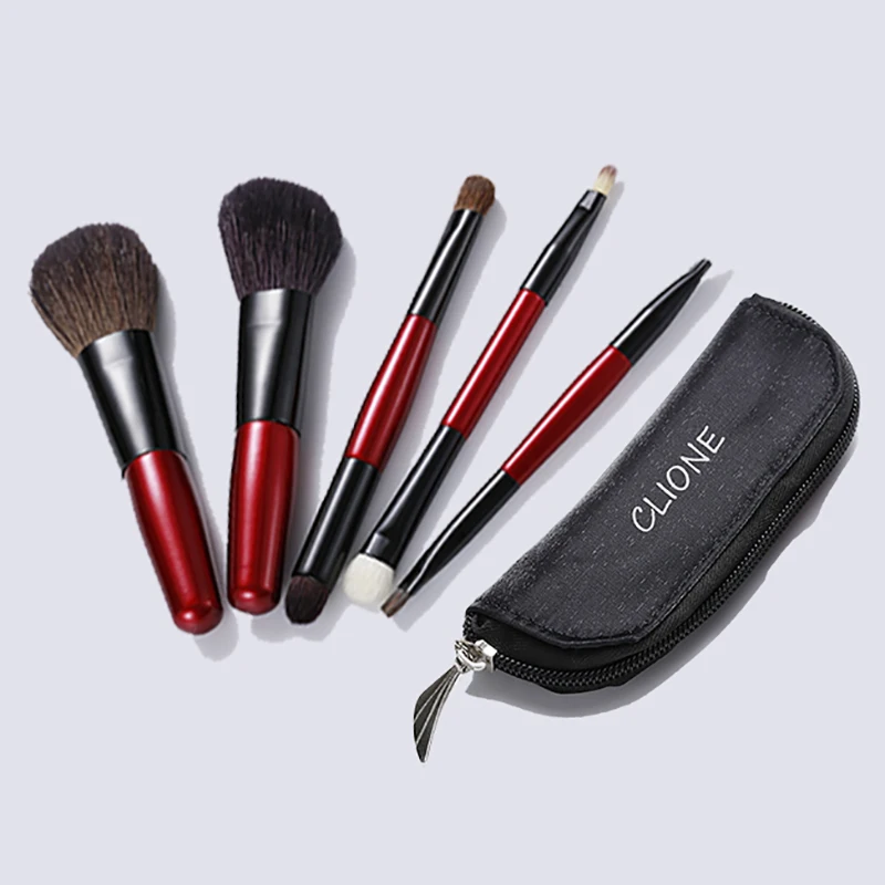 Cosmetic brushes kit  hair 5 pcs travel size makeup brush set factory direct sup - $50.91