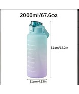 Large 64 OZ Motivational Water Bottle with Straw Time Flip Lid for Sport... - £10.14 GBP