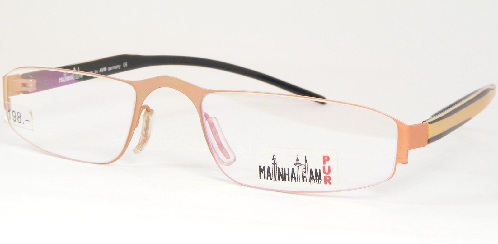 Mainhattan 8220 50 Melocotón Único Raro Gafas Marco 50-20-140mm - $136.50