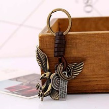 New Vintage Bronze Alloy Eagle Charl Keychain Men Women Trendy Backpack Keyring - £5.46 GBP