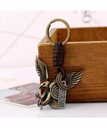 New Vintage Bronze Alloy Eagle Charl Keychain Men Women Trendy Backpack ... - $133.08 MXN