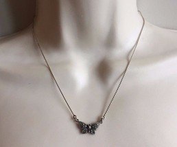 BUTTERFLY Vintage NECKLACE in Sterling Silver with Marcasites - 16 to 18... - £25.99 GBP