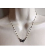 BUTTERFLY Vintage NECKLACE in Sterling Silver with Marcasites - 16 to 18... - $33.00
