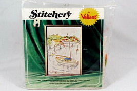 Valiant Crafts Fishing Village Crewel Stitchery Kit 7602 - $15.83