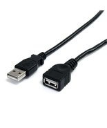 StarTech.com 3 ft Black USB 2.0 Extension Cable A to A - M/F - 3 ft USB ... - $12.04