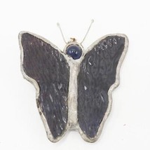 Vintage Handmade Stained Glass Butterfly - £19.45 GBP