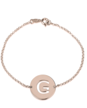 Rose Gold Plating Cut Out Initial Bracelet - £78.75 GBP