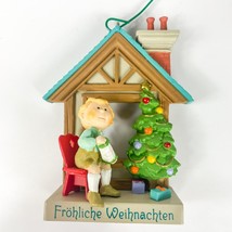 Hallmark Ornament 1989 Frohliche Weihnachten Windows of the World #5 German - £8.71 GBP