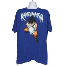 Dragonball Z Men&#39;s Goku T-Shirt Size 2X Blue Manga Short Sleeve Kamehameha - $39.02