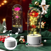 Creative 2 In 1 Rose Flowers LED Light And Bluetooth Speaker Valentine&#39;s Day Gif - £37.89 GBP