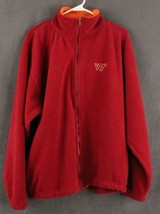 EUC Virginia Tech VT Logo Iron Knights Athletics Maroon Fleece Jacket Un... - £13.93 GBP