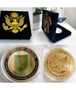 US ARMY 1st INFANTRY COMBAT DIVISION Challenge Coin with velvet case - $212.96 MXN