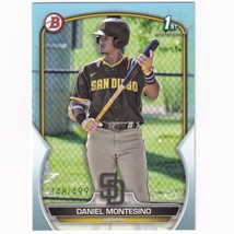 Daniel Montesino 2023 Bowman 1st Sky Blue Parallel San Diego Padres 348/499 - £7.45 GBP