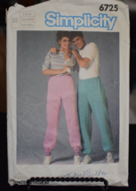 Simplicity 6725 Misses or Men&#39;s Pull on Pants Pattern - Size XS Waist 24-26 - £7.11 GBP