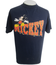 Disney Mickey Unlimited vintage 90s T Shirt cracked up Brazos Sportswear L blue - £31.53 GBP