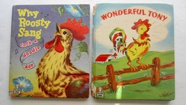 WONDERFUL TONY ~ Vintage Children&#39;s Tell a Tale Book Lot ~ WHY ROOSTY SA... - $8.77