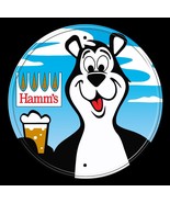 Hamm&#39;s Bear Beer Logo Distressed Advertising Retro Round Bar Metal Tin S... - £17.45 GBP