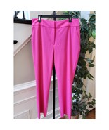 NY&amp;C Pink Slim Ankle Pants Size 14 Stretch Polyester Blend Trousers Career - $25.74