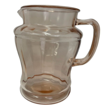 Anchor Hocking Optic Pink Depression Glass Pillar Pitcher Ice Lip Beer Water Lg - £22.93 GBP