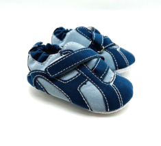 Xeyes Baby Infant Contrast Stitch Sneaker Booties Navy Light Blue- Infant US 2 - £3.93 GBP