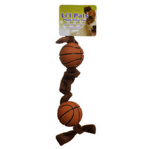 Lil Pals Basketball Tug Toy | Sporty Vinyl &amp; Plush | Squeaker Inside - £3.95 GBP