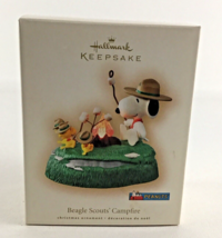 Hallmark Keepsake Christmas Ornament Peanuts Gang Beagle Scout&#39;s Campfire 2007 - £47.17 GBP