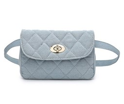 Fashion Denim Waist Bag With butterfly Fanny Pack Women Waist Belt Bag Travel Po - £29.63 GBP