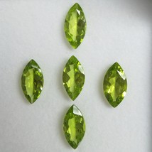 Natural Peridot Marquise Faceted Cut 14X7mm Parrot Green Color VS Clarity Loose  - £106.24 GBP
