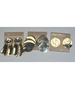 NEW Vintage 80&#39;s Lot Elegante Beverly Hills Gold Tone Earrings - 14kt Posts - £23.69 GBP