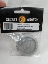 Secret Weapon Round Lip 50mm Blasted Wetlands 02 Miniature Base - £18.59 GBP