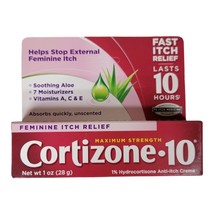 Cortizone 10 Feminine Relief 1% Hydrocortisone Anti-Itch Soothing Aloe EXP 2/25 - £23.05 GBP