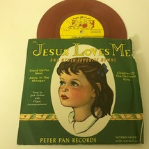 Vtg Peter Pan Record 45 RPM Jesus Love Me Away In The Manger Xmas Colored Vinyl - £18.11 GBP