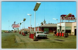 Postcard Little America WY Holding&#39;s Little America Sinclair Gas Old Cars #2 - £4.03 GBP