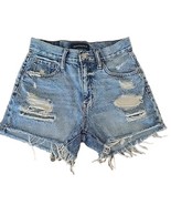 Aeropostale™ ~ Size 2 ~  Distressed ~ Cotton ~ 90&#39;s Hi-Rise ~ Cut Off Sh... - $42.10 CAD