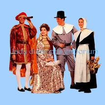 1990’s Mens Womens Pilgrim Queen Christopher Columbus Pirate Costume size XS S M - £13.33 GBP