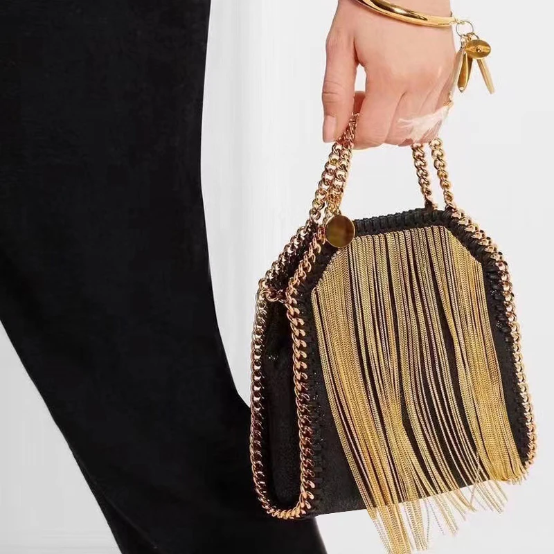 Shion trend handbag one shoulder crossbody tassel chain messenger dinner bags for women thumb200