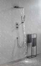 Waterfall Spout Wall Mounted shower with Handheld Shower Systems Gunmetal - £292.16 GBP