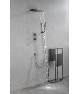 Waterfall Spout Wall Mounted shower with Handheld Shower Systems Gunmetal - £277.63 GBP