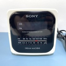 Sony Dream Machine White Cube AM FM Alarm Clock Radio ICF-C122 - £15.02 GBP