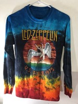 Led Zeppelin Tie Dye US Tour 1975 Long Sleeve Men Size S Vibrant 70&#39;s Unisex - £28.47 GBP