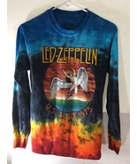 Led Zeppelin Tie Dye US Tour 1975 Long Sleeve Men Size S Vibrant 70&#39;s Un... - £28.21 GBP