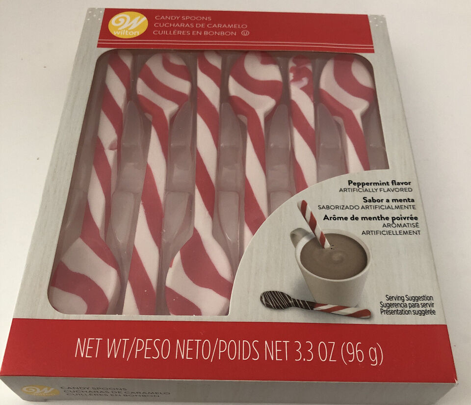 NEW Candy Cane Spoons 6/Pkg Peppermint case SHIPS N 24 - $14.73